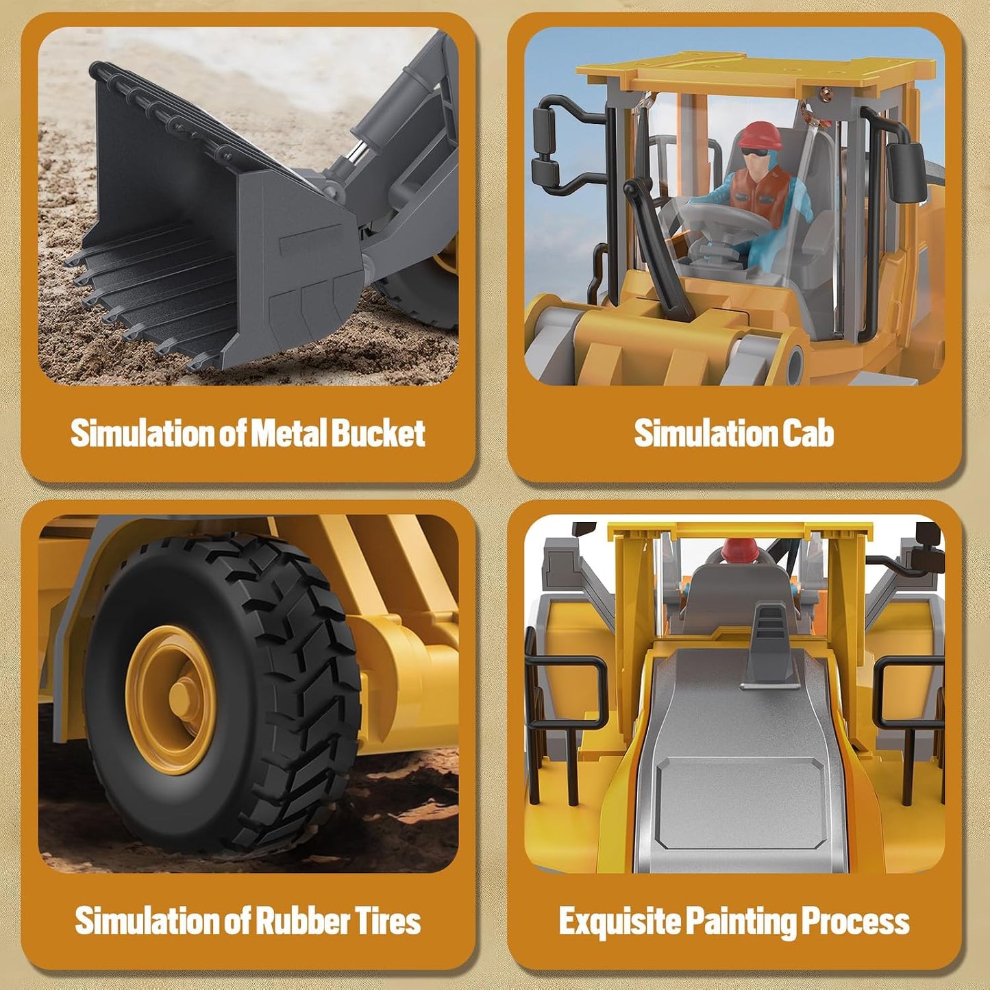 KIDMARKT - Cargador de ruedas de metal a control remoto | Camión de...