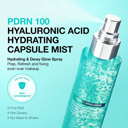 ANUA PDRN Collagen Glow - Suero facial en aerosol, niebla facial hi...