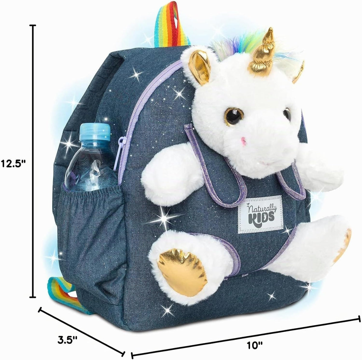 Mochila para niños pequeños Naturally KIDS con. Peluche Unicornio B...