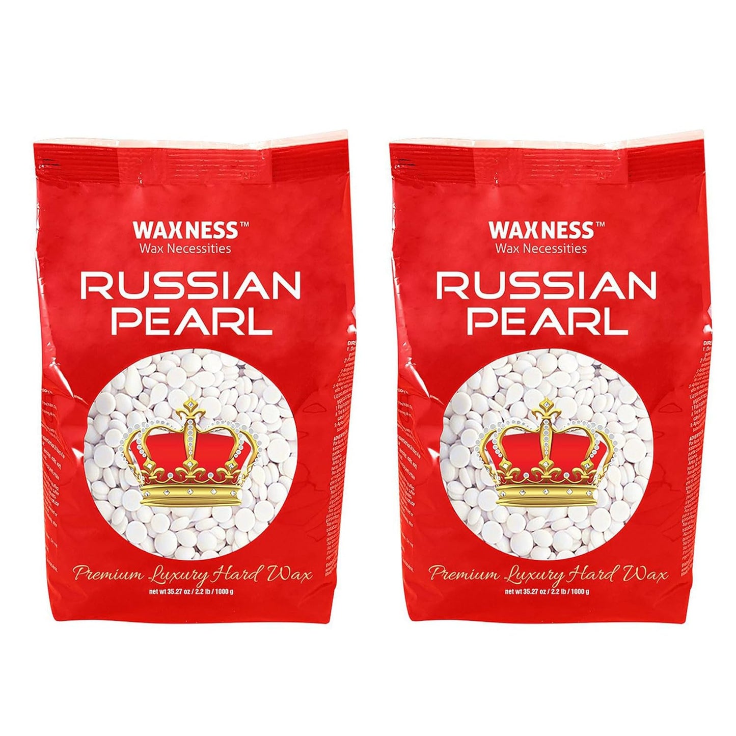 Waxness Russian Pearl - Perlas de cera dura de 2.2 libras (2.2 lbs)...