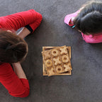 Glintoper Juego de mesas de bloques de torre Tic Tac Toe &amp; Tumb...