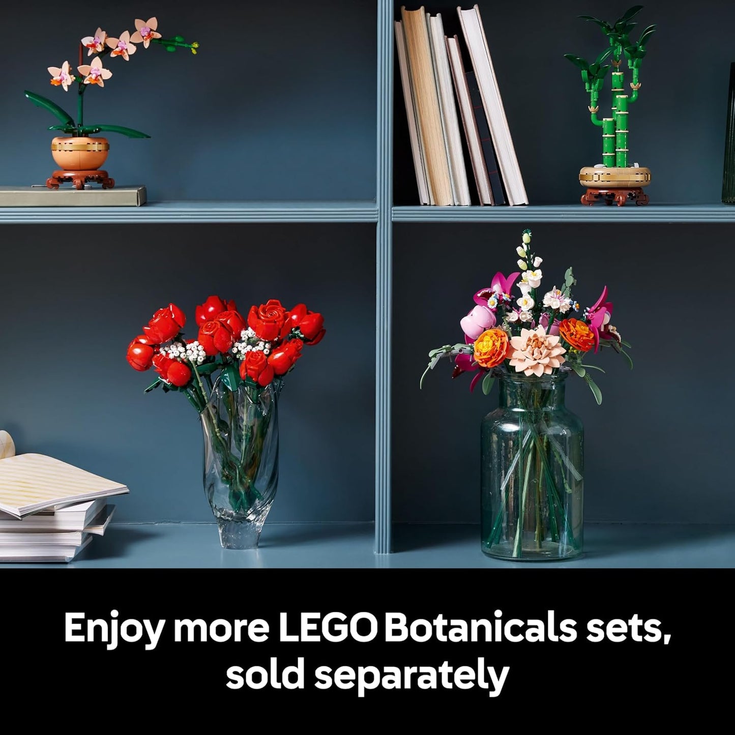 LEGO Botanicals Juego de Construcción de Ramo de Flores Rosas Bonitas para Adultos - Regalos para Aniversario para Mujeres y Hombres - Flores Artificiales para Decoración o Exhibición en Mesa - 10342