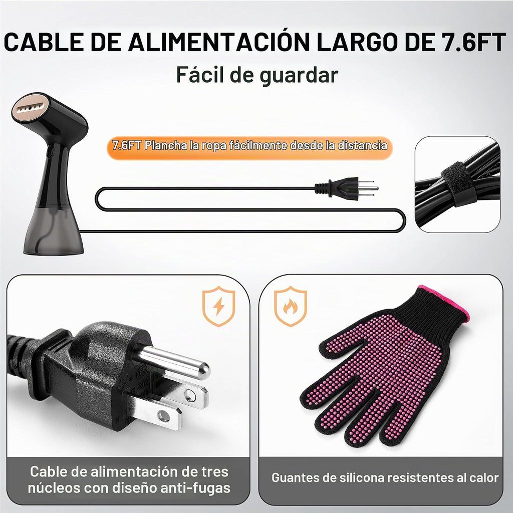 GS01 Vaporizador de ropa de mano, tanque de agua grande de 13.5 fl...