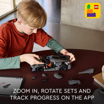 LEGO Technic Koenigsegg Jesko Absolut - Hiperauto gris, juego de construcción de autos deportivos para niños y niñas, carreras de vehículos para niños, kit de modelo para construir, juguete de coche