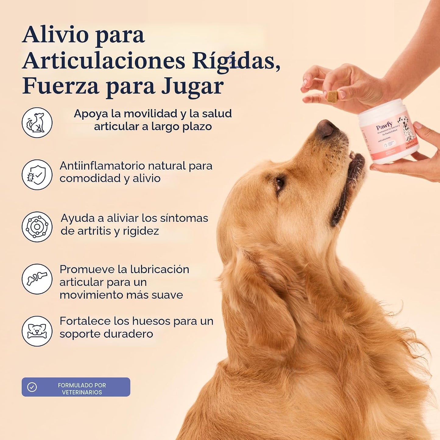 Pawfy Suplemento para Cadera y Articulaciones para Perros con MSM y...