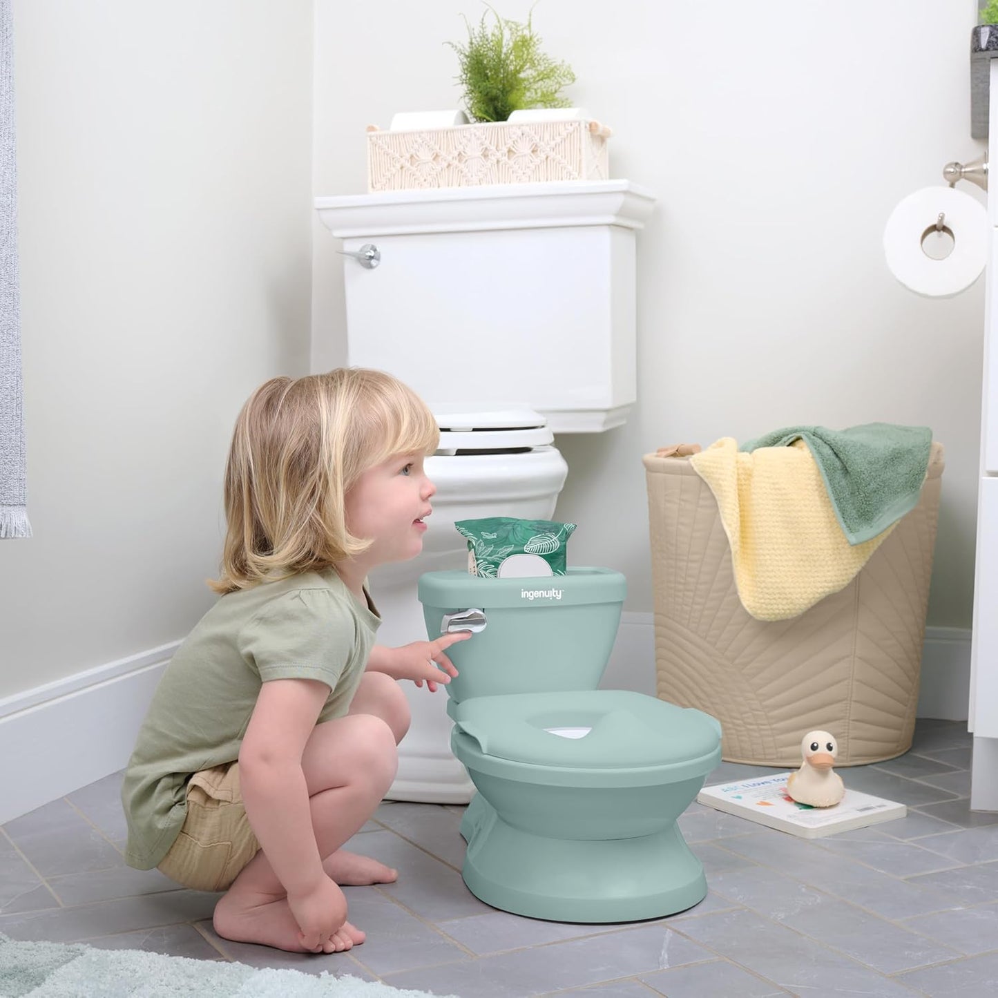 Ingenuity - Orinal Pro My Size en Verde, Orinal de Entrenamiento pa...