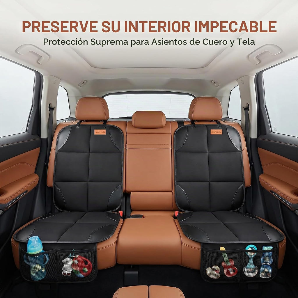 SMART ELF Protector de asiento de automóvil, acolchado más grueso y...