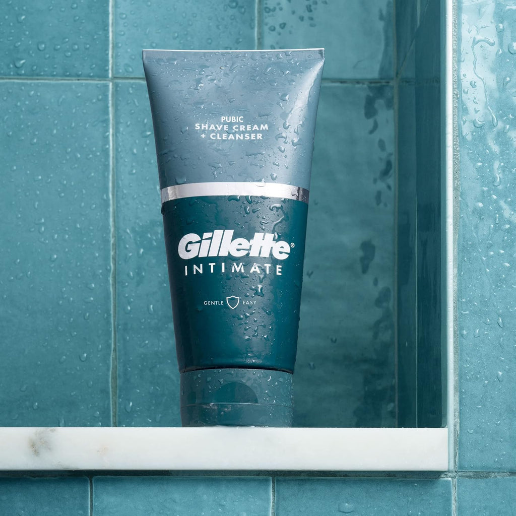 Gillette Intimate - Crema de afeitar púbica 2 en 1 + limpiador, fór...
