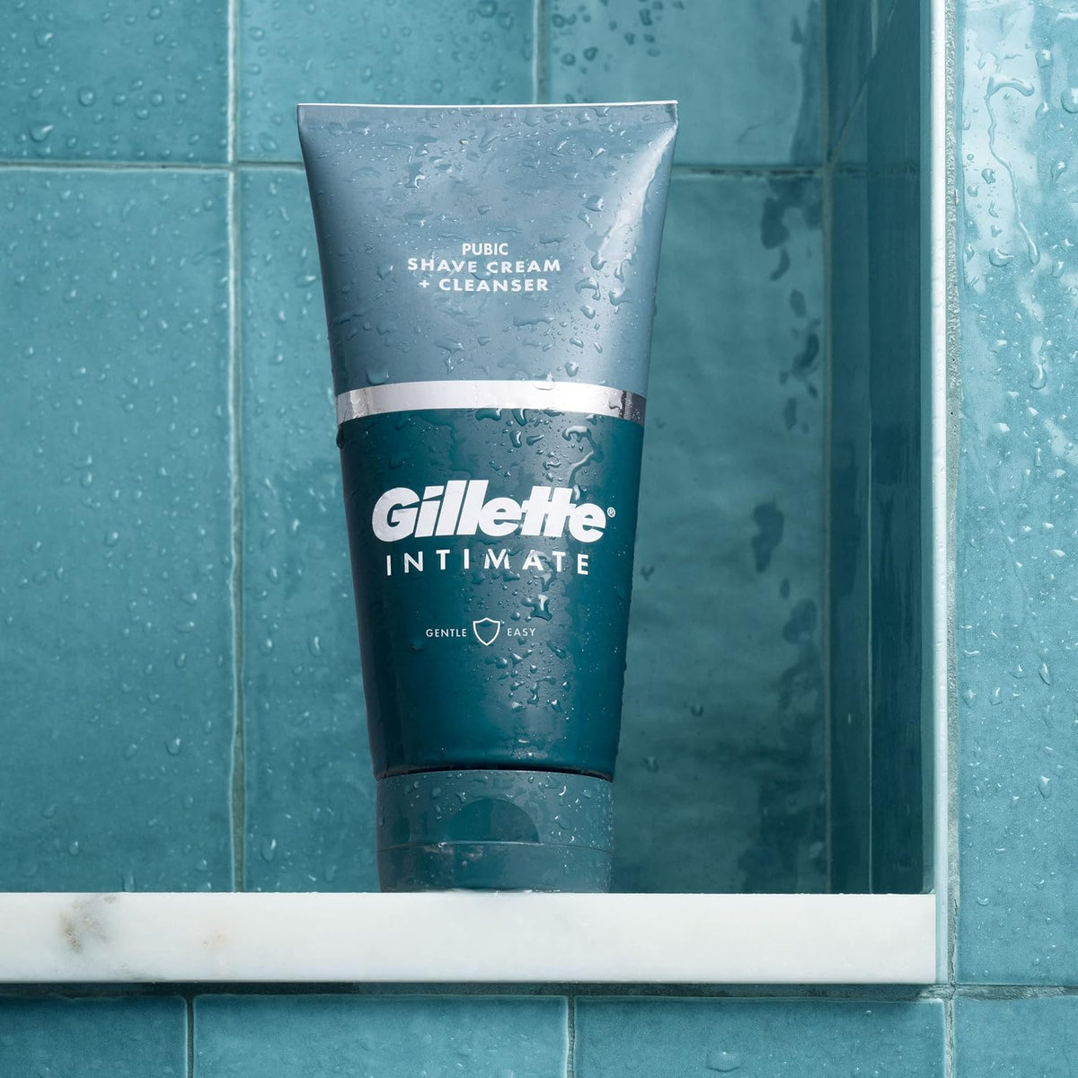 Gillette Intimate - Crema de afeitar púbica 2 en 1 + limpiador, fór...