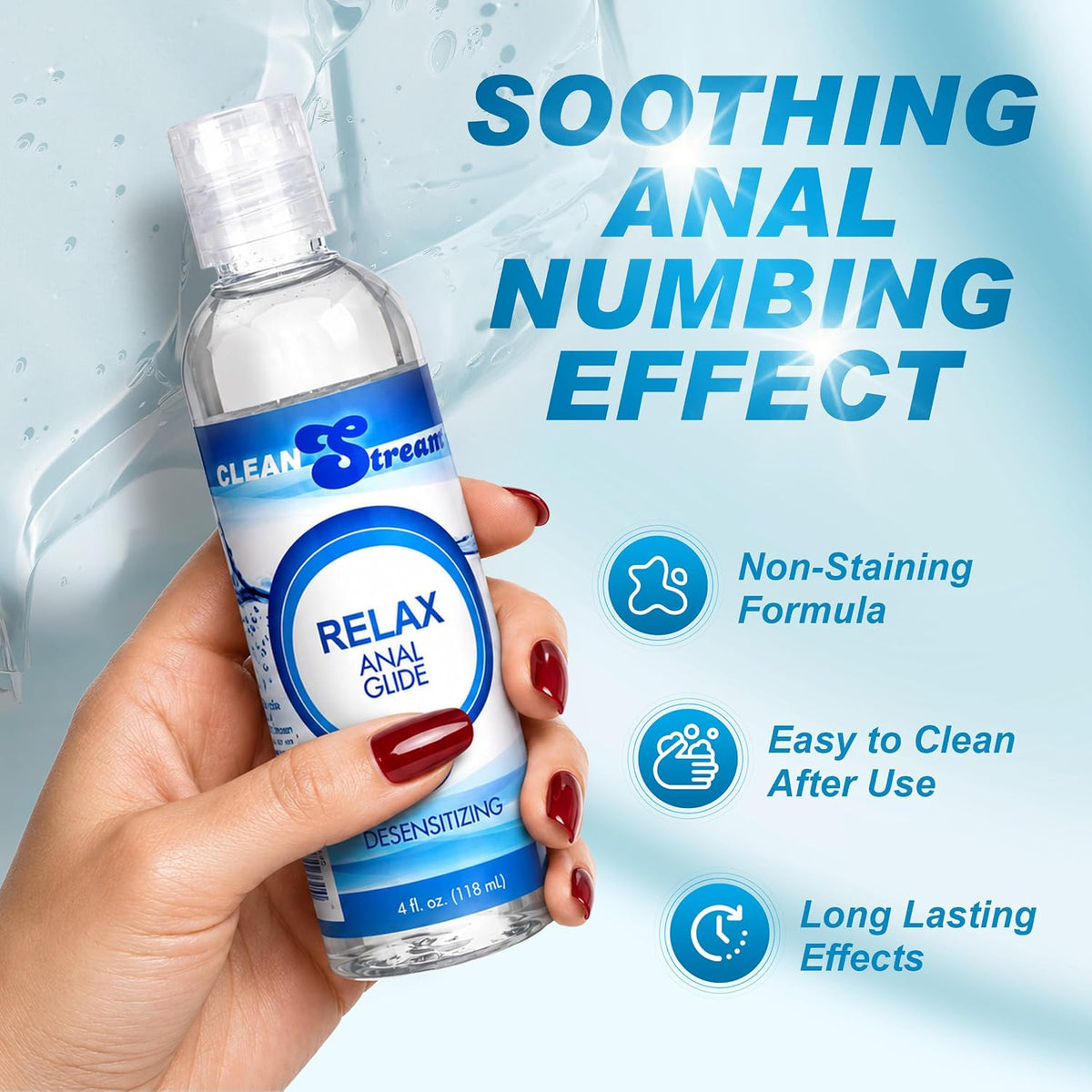 Cleanstream Relax Lubricante a Base de Agua | Lubricante sin perfum...