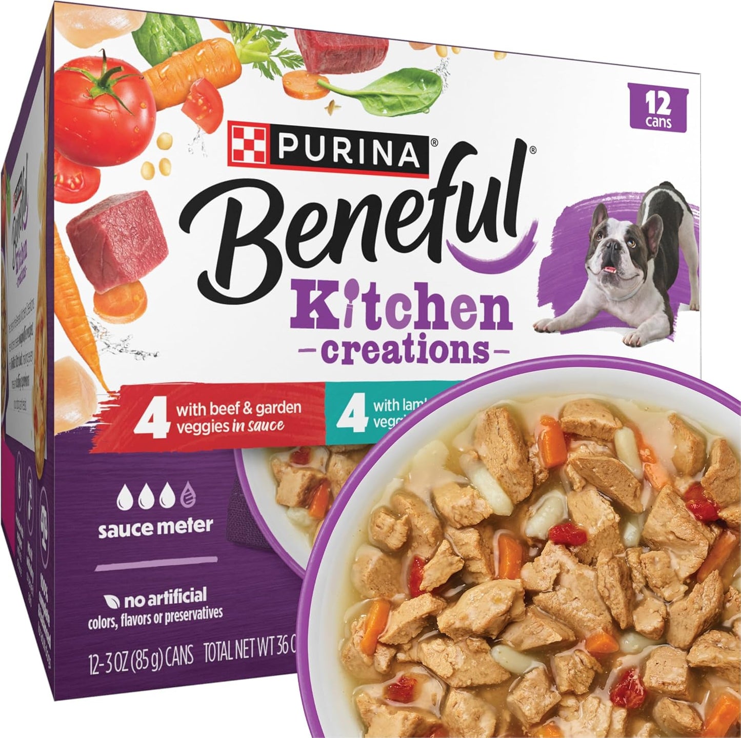 Purina Beneful - Paquete variado de alimentos húmedos para perros,...