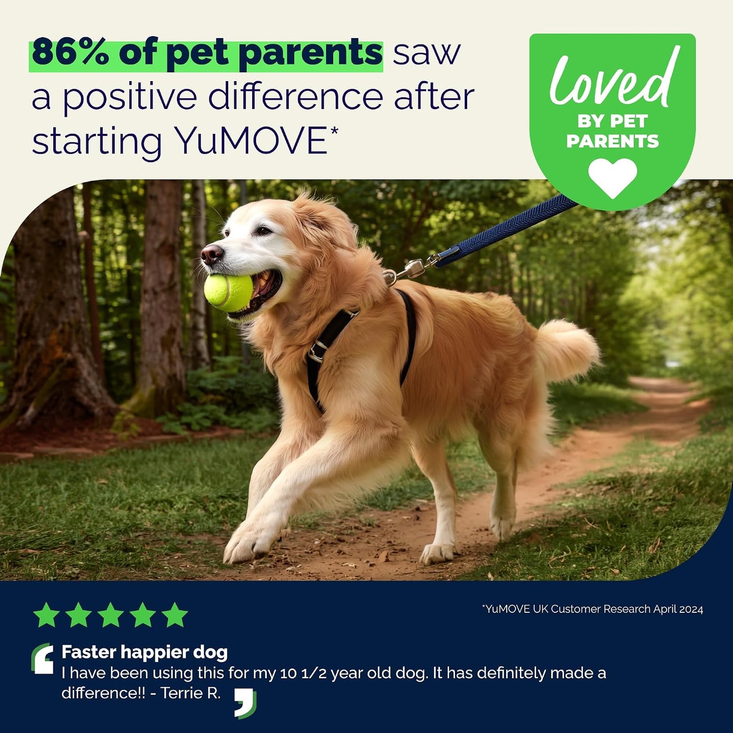 YuMOVE Suplemento de cadera y articulaciones para perros, fuerza re...