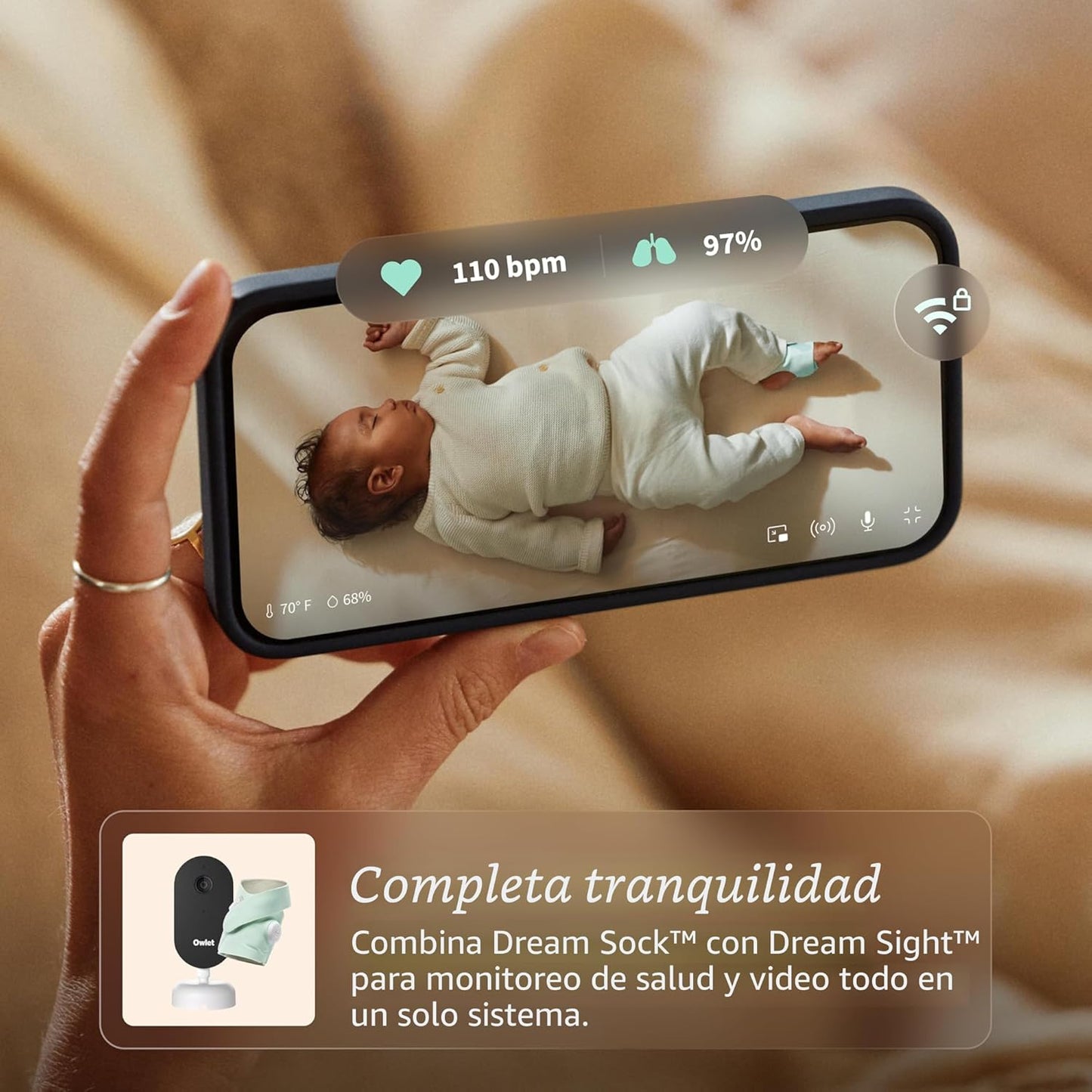 Owlet Dream Sock® - Monitor inteligente para bebé aprobado por la F...