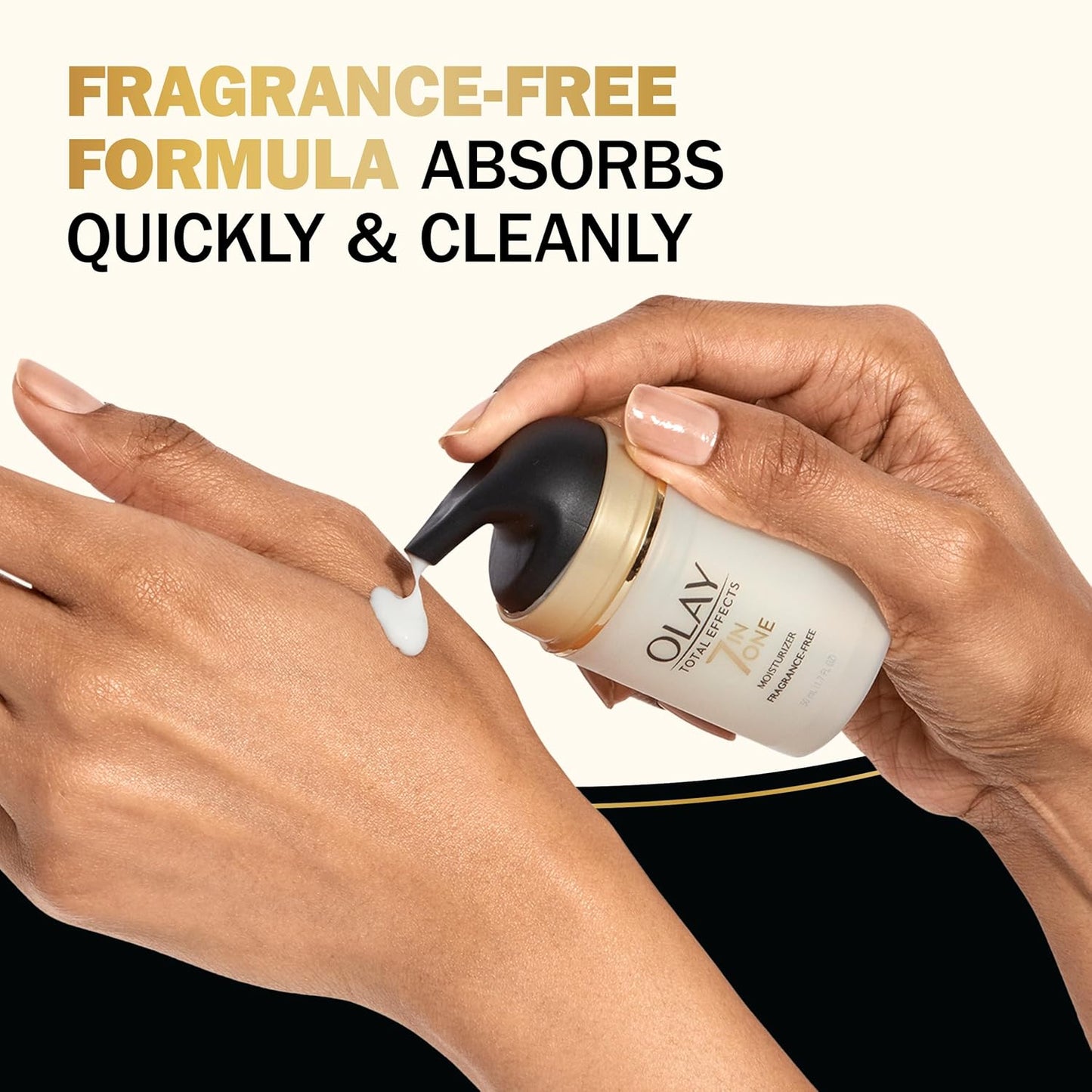 Olay Total Effects Crema AntiEdad Hidratante, de uso diario, sin fragancia, 7 en 1, 1.7 onzas, libre de fragancia