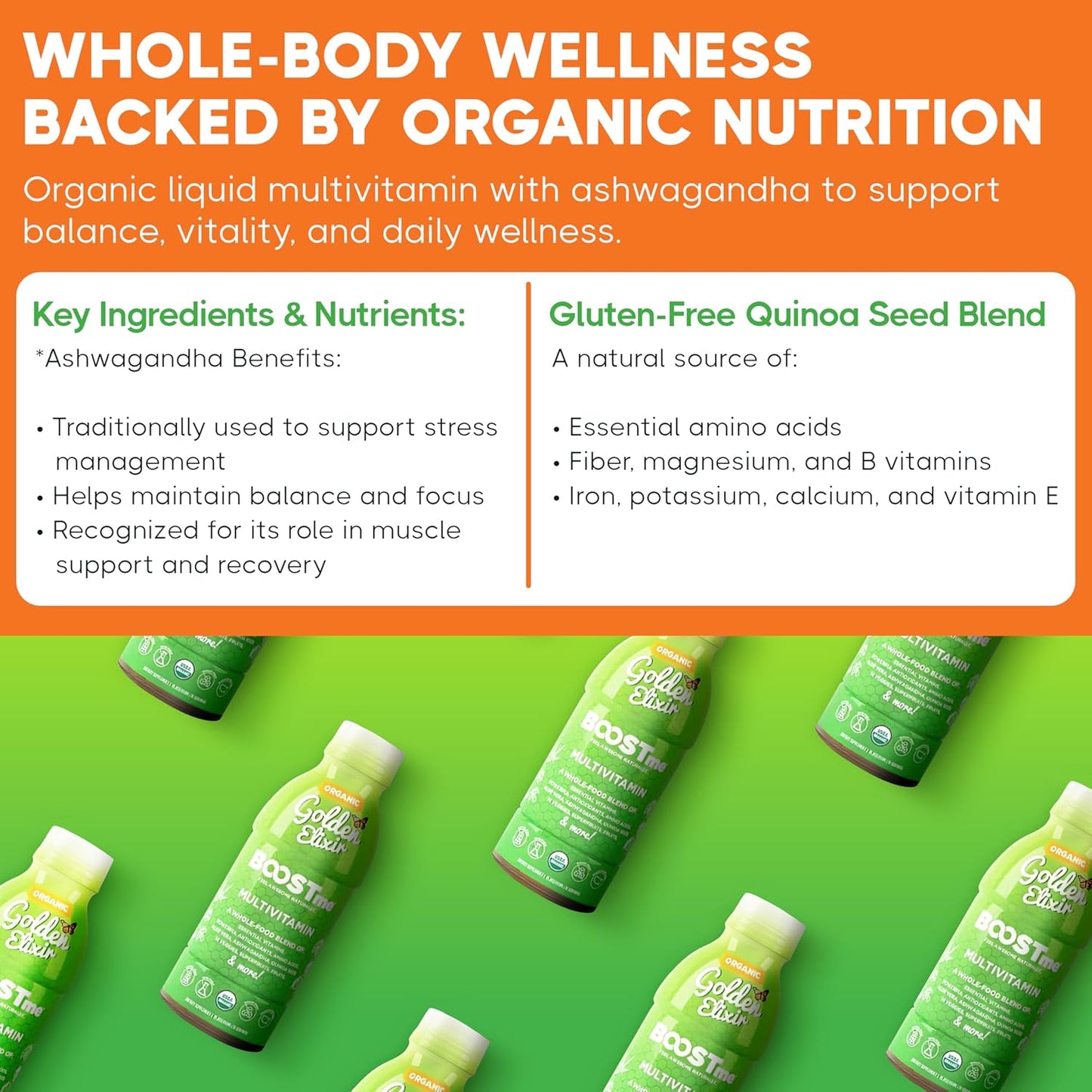 BoostMe Golden Elixir Multivitamínico líquido \u2013 Vitaminas diar...