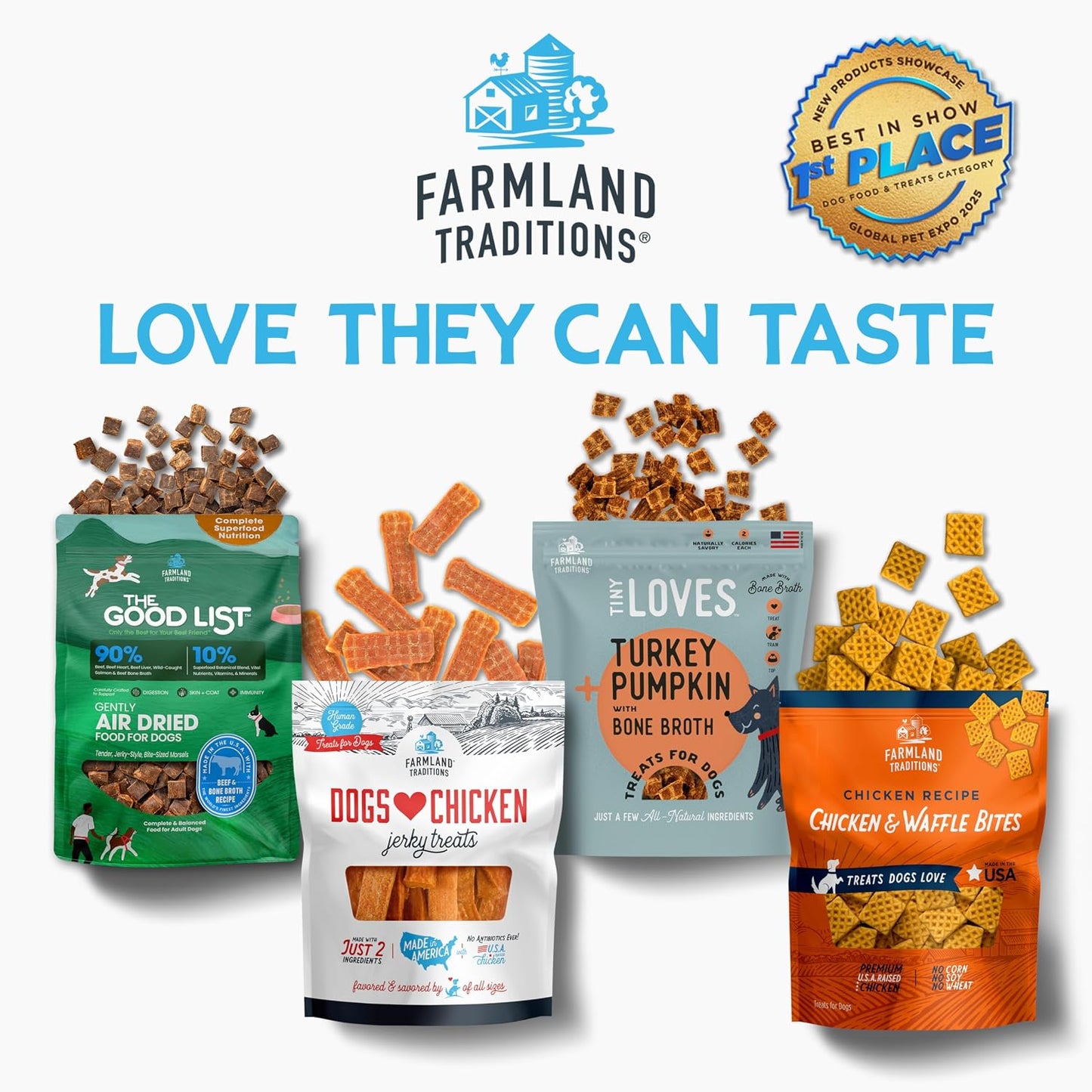 Dulces para perros de pollo fabricados en los EE. UU. de Farmland T...
