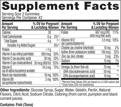 OLLY - Goma multivitamínica prenatal esencial, ácido fólico, vitami...