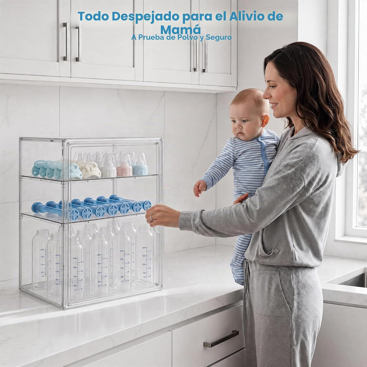 HBlife Organizador de Almacenamiento para Biberones de Bebé para En...