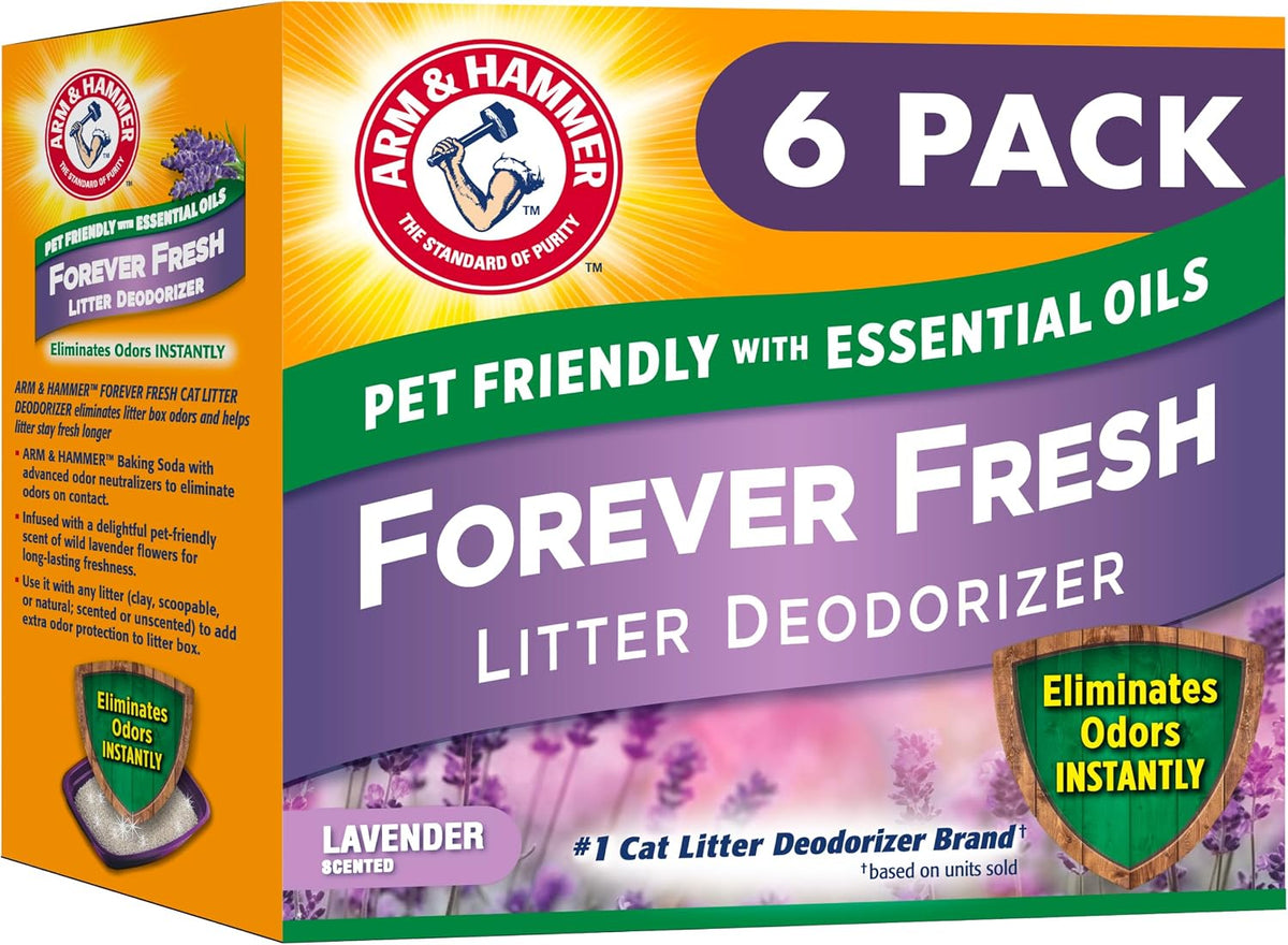 ARM &amp; HAMMER Forever Fresh Desodorizador de arena para gatos, 3...