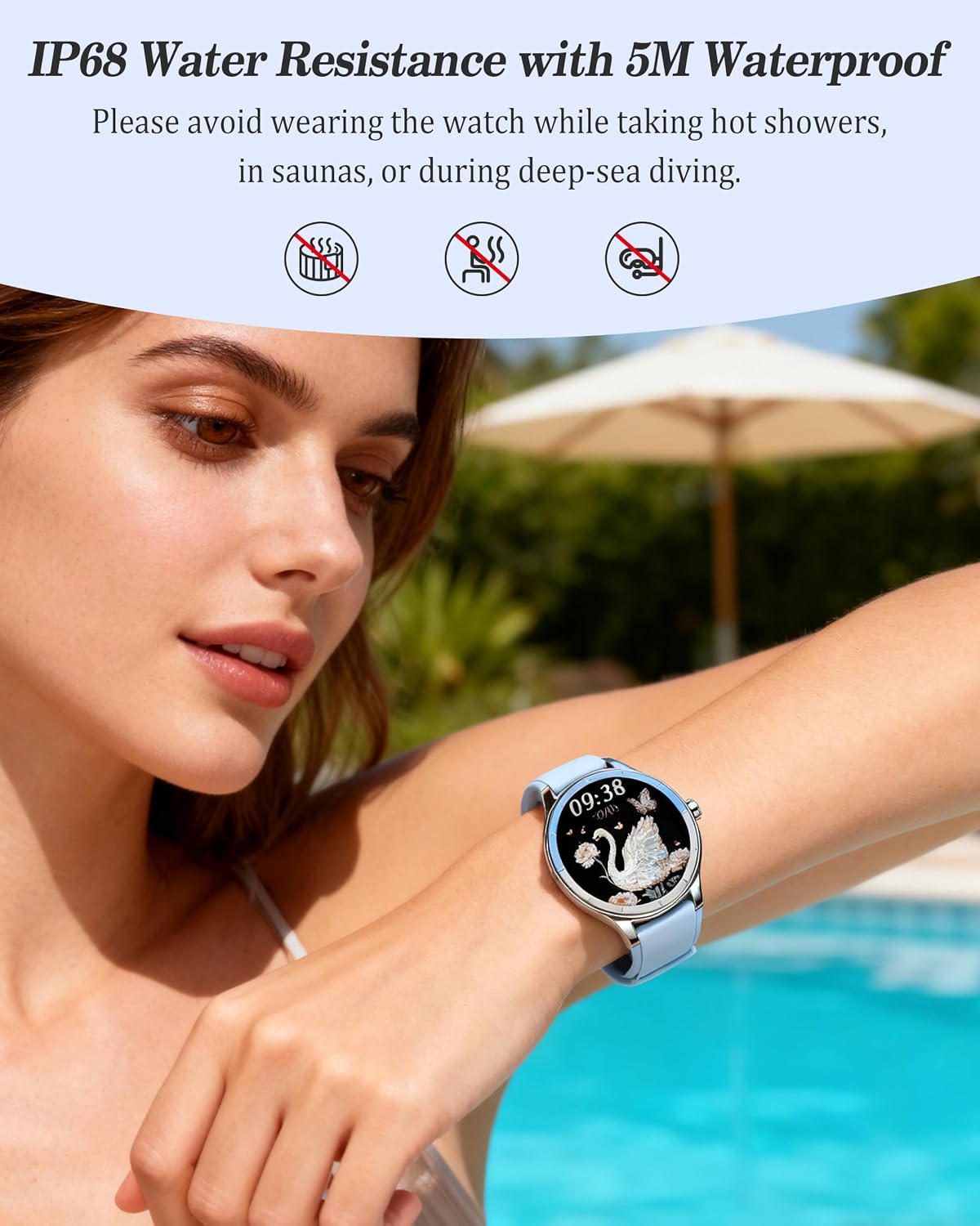 Reloj inteligente para mujeres, mujeres y hombres, reloj de fitness...