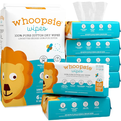 Whoopsie Wipes \u2013 Las toallitas secas originales de algodón 100...