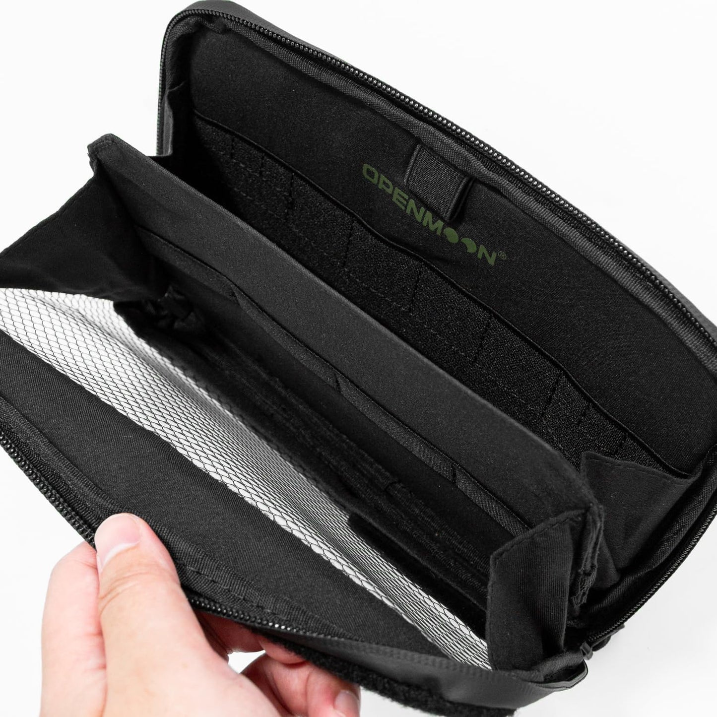 OPENMOON Bolsa translúcida para accesorios de cámara y electrónica de almacenamiento, organizador de cables, accesorios de engranaje, artículos esenciales para cámara de viaje, versión M delgada