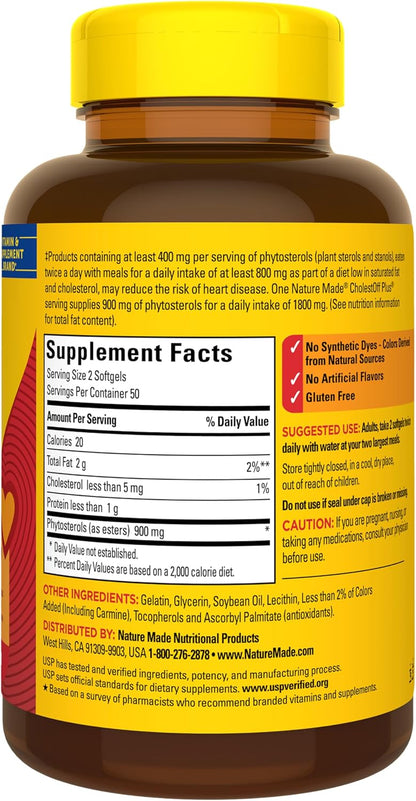 Nature Made CholestOff Plus, suplemento dietético para apoyo de la...