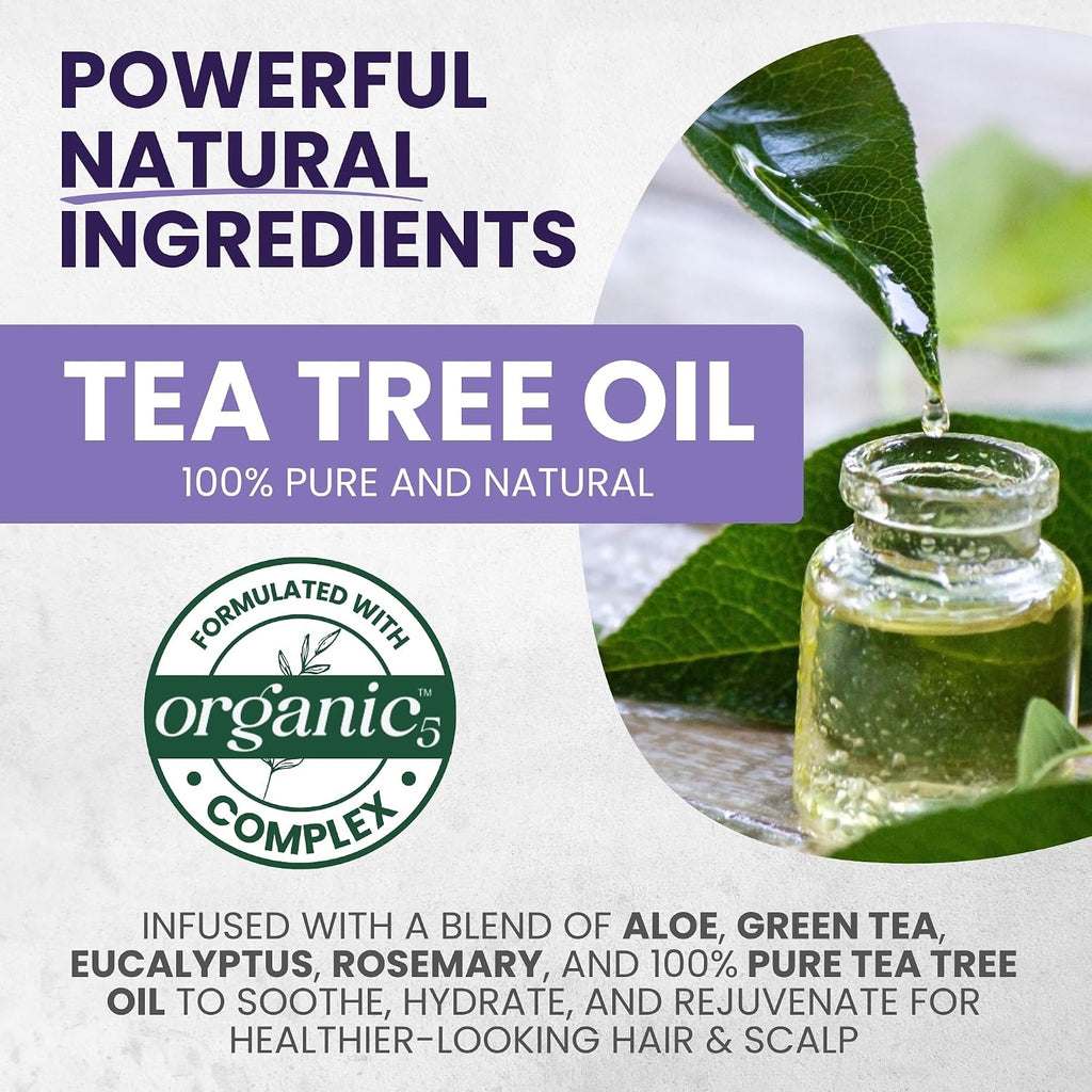 Juego de champú y acondicionador de árbol de té morado para cabello...