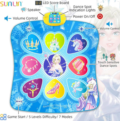 SUNLIN Alfombrilla de Baile, Juguetes de Regalo para Niñas de 3, 4,...