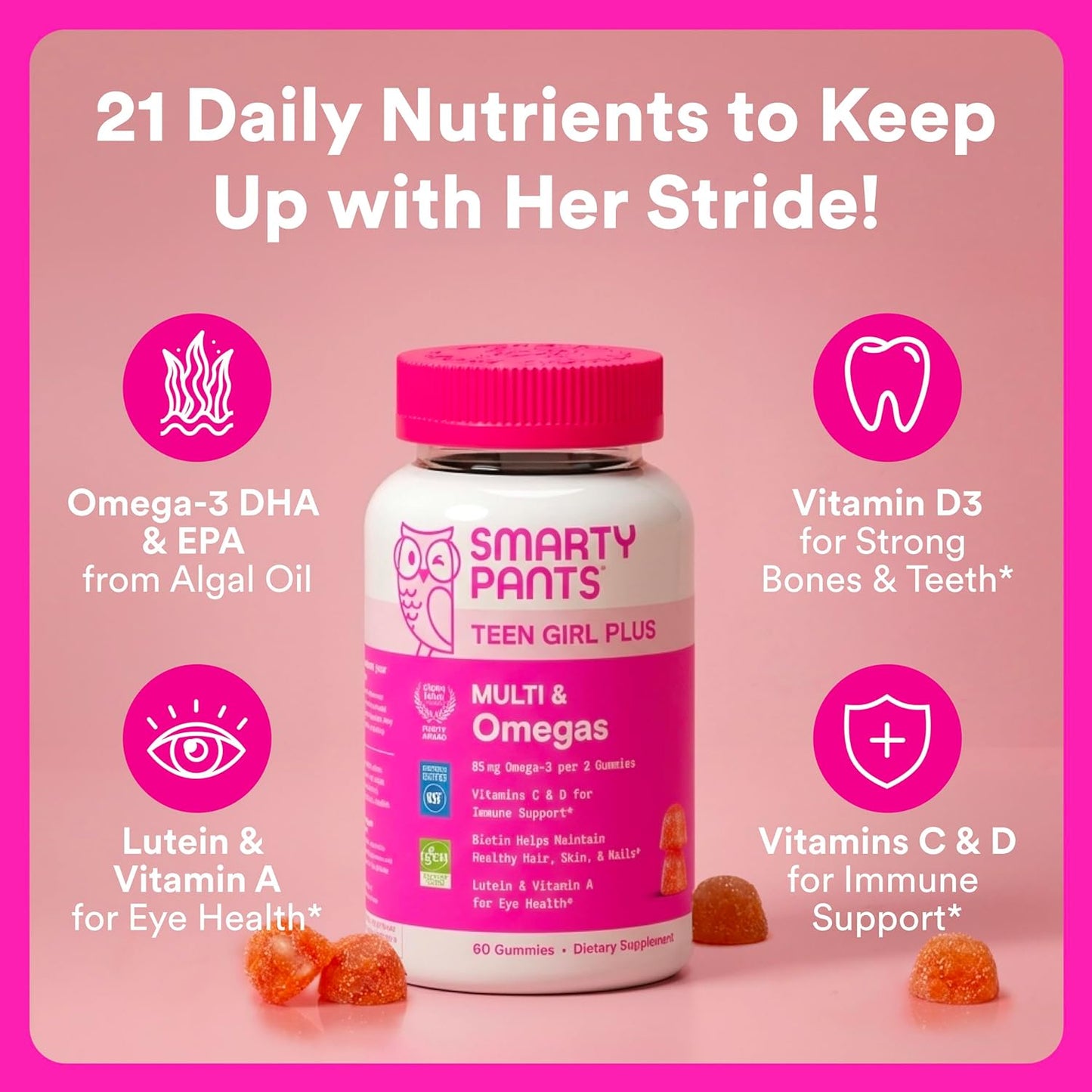 SmartyPants Gomitas Multivitamínicas para Niñas Adolescentes - Fórm...