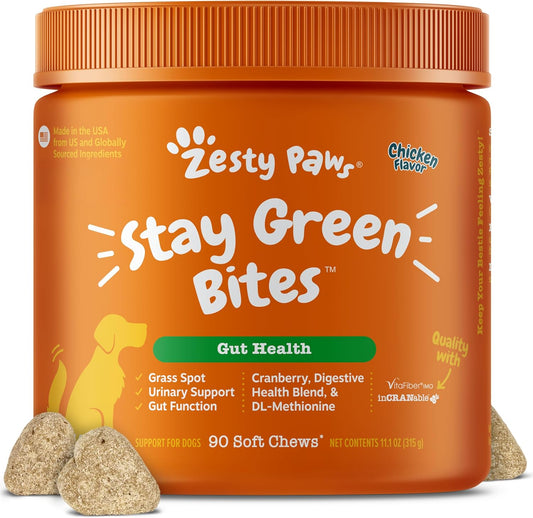 Zesty Paws Stay Green Bites for Dogs - Masticables suaves para quem...