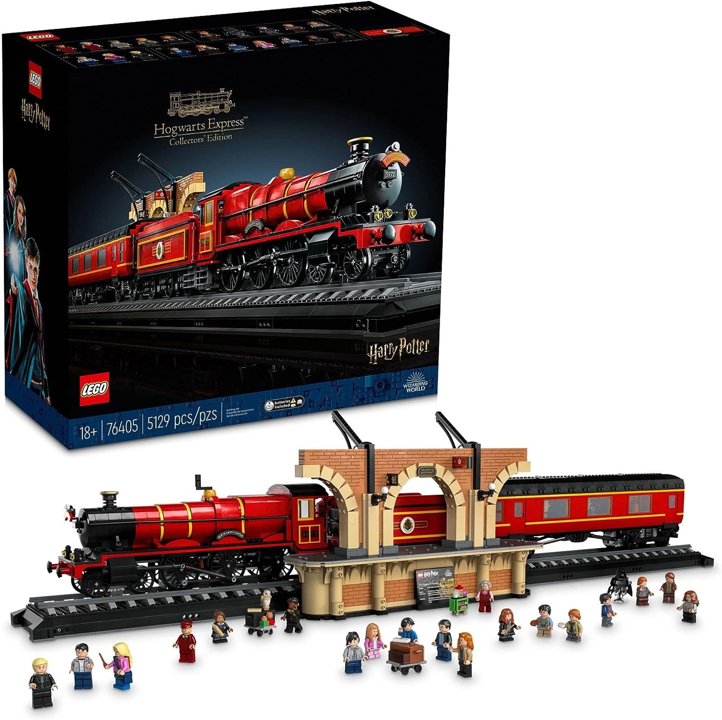 LEGO Harry Potter Hogwarts Express – Edición de Coleccionistas 76405, Modelo de Réplica Icónico de Tren de Vapor de las Películas, Set de Recuerdos Coleccionables para Adultos