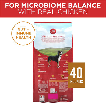 Purina ONE Comida seca para perros con fórmula de pollo y arroz, bo...
