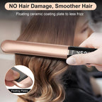 JAETON Plancha de pelo con placas flotantes, temperatura ajustable...