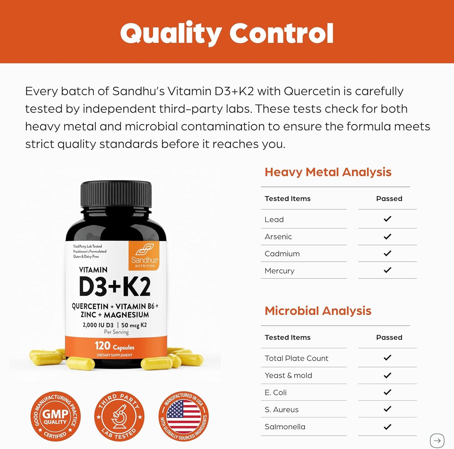 Sandhu's Vitamina D3 K2 Magnesio 2000 UI, 50mcg K2 Cápsulas 120...