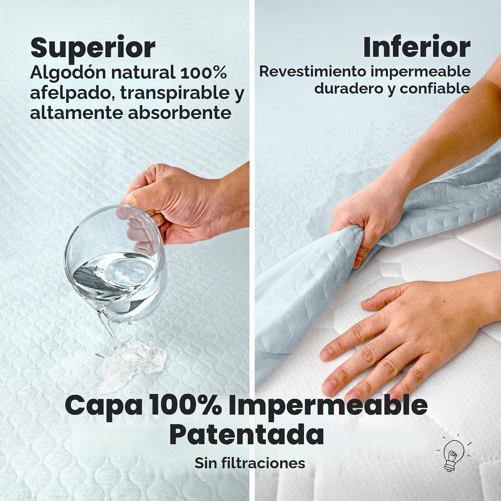 Paquete de 2 fundas protectoras de colchón impermeables para cuna,...