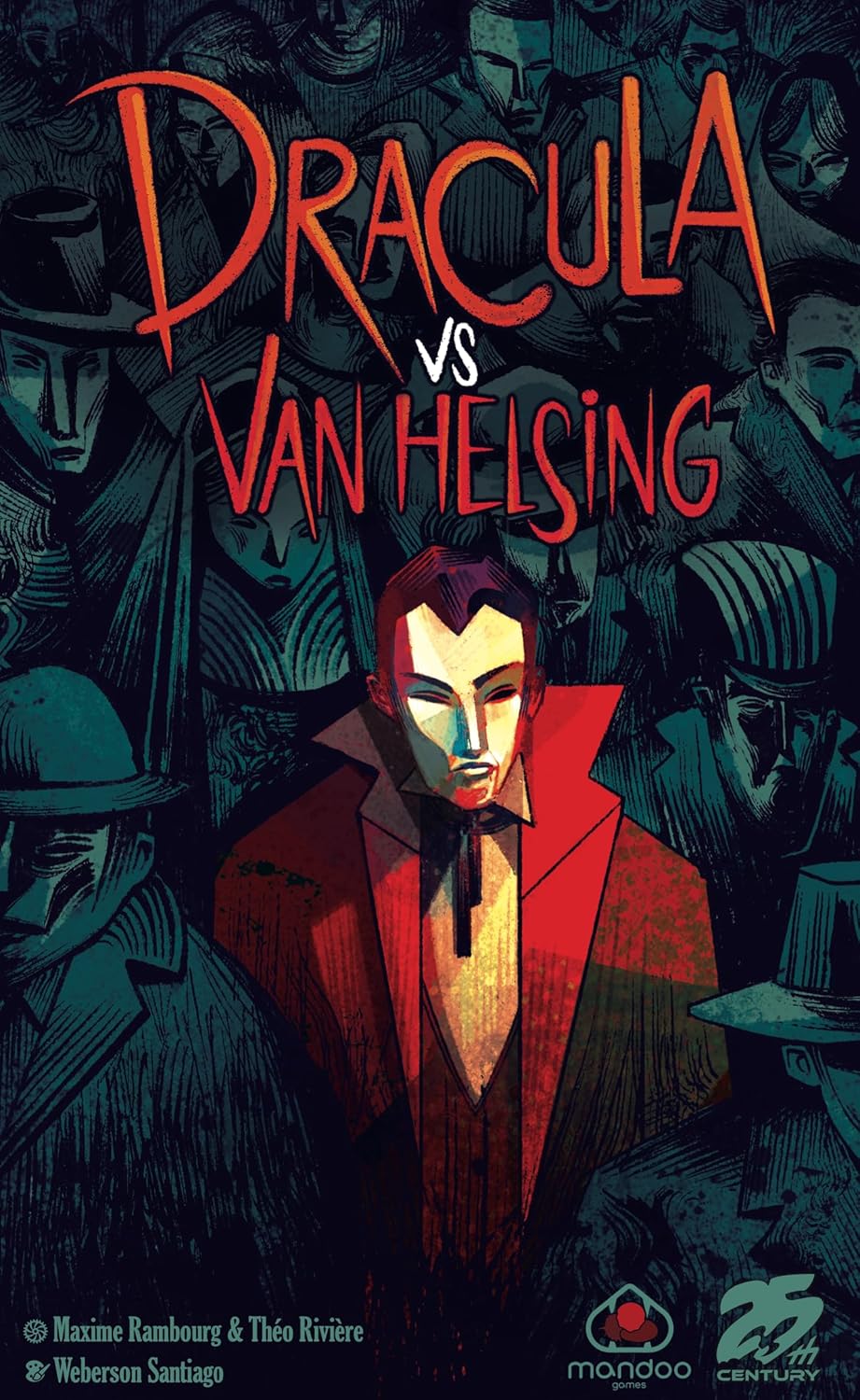 25th Century Games Drácula vs Van Helsing - Juego de cartas y juego de mesa intenso de estrategia para 2 jugadores, tema de terror gótico, para mayores de 10 y 2 jugadores