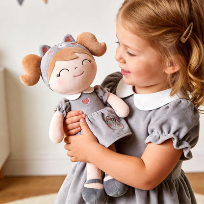 Gloveleya Muñeca bebé niña regalos de peluche suave para gatos (12...