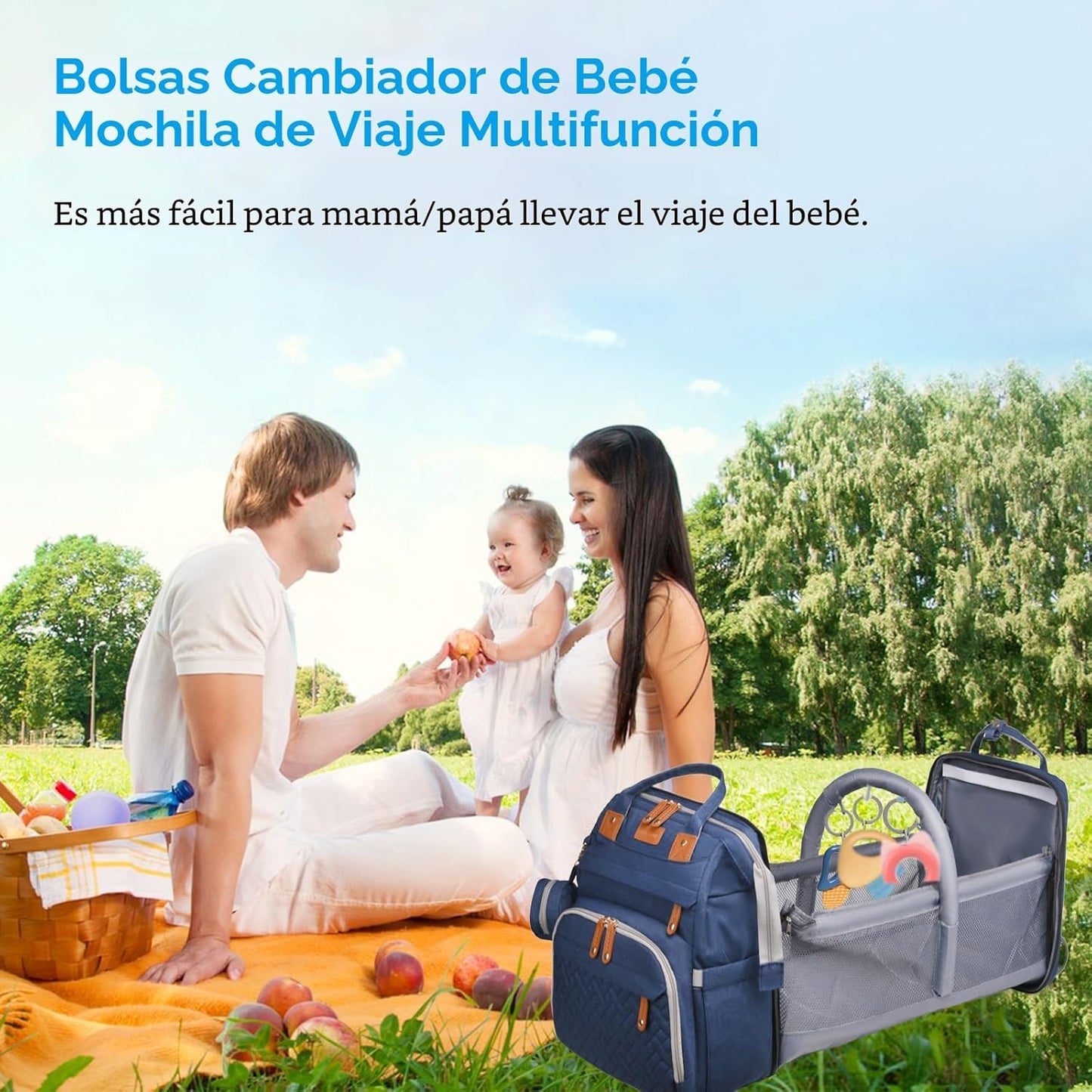 Jeryswet - Mochila para pañales con cambiador, impermeable, de gran...