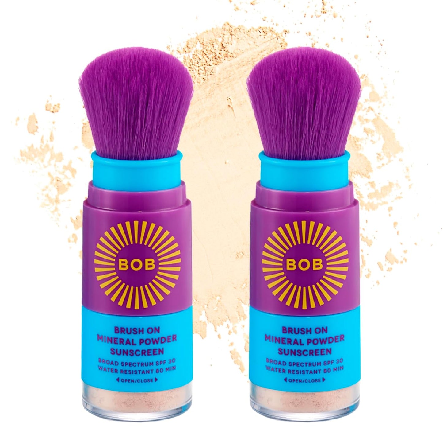 BOB KIDS SPF 30 Protector Solar en Polvo Mineral con Brocha, Protec...