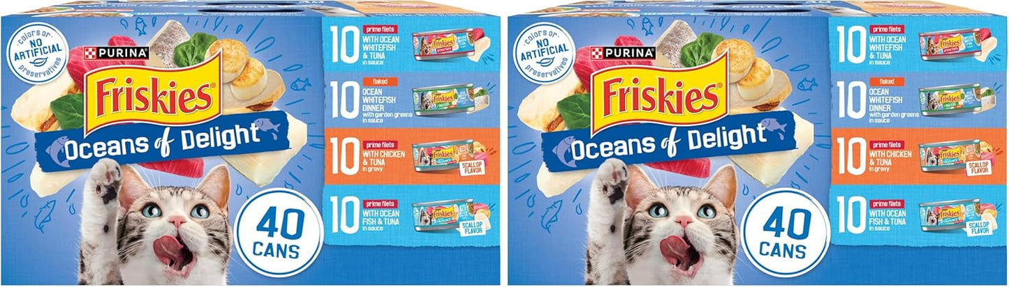 Friskies Purina - Paquete variado de alimentos húmedos para gatos,...