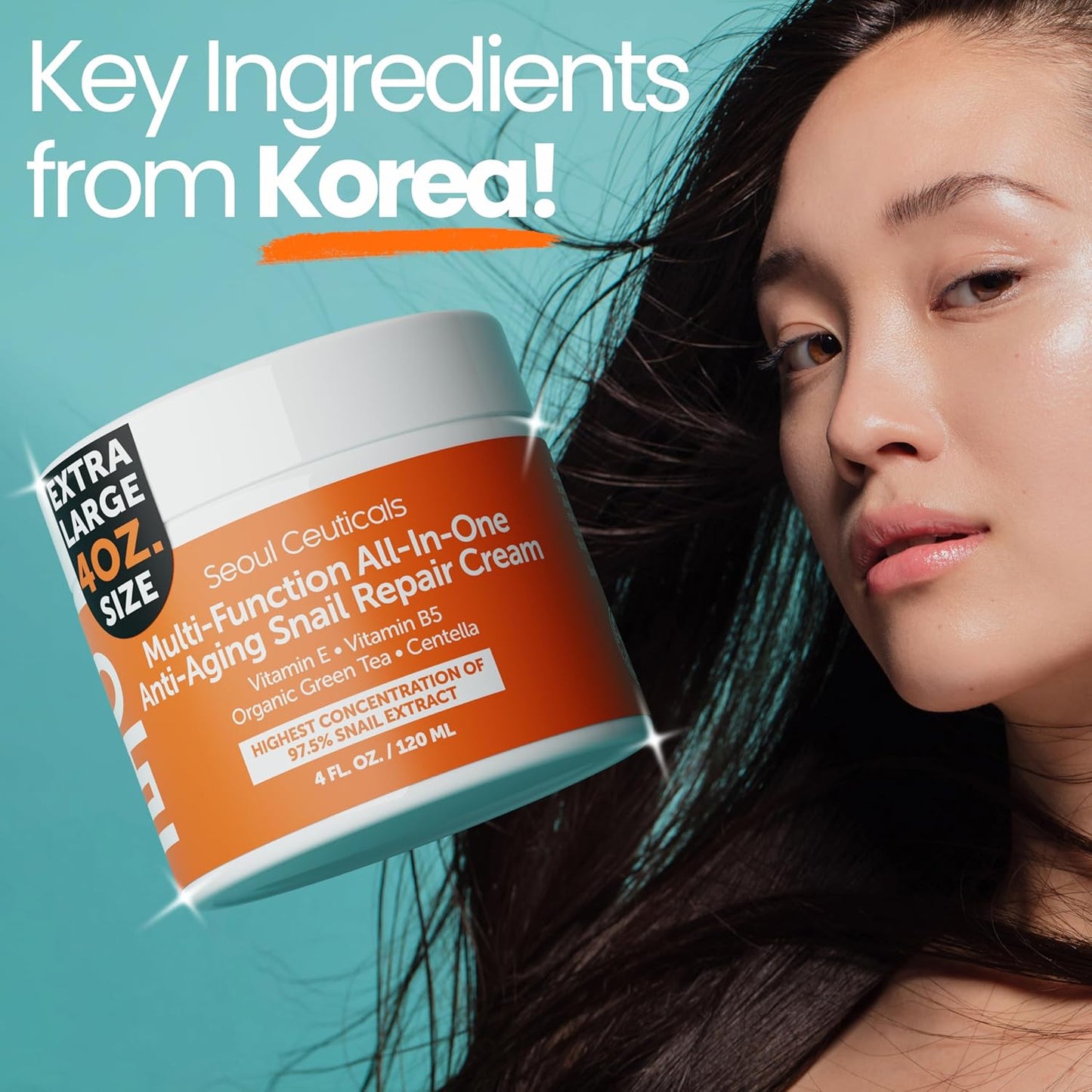SeoulCeuticals Crema Hidratante de Mucina de Caracol Grande 4 oz 97...