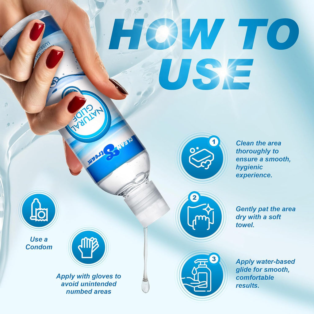 CleanStream Lubricante personal natural a base de agua, botella de...