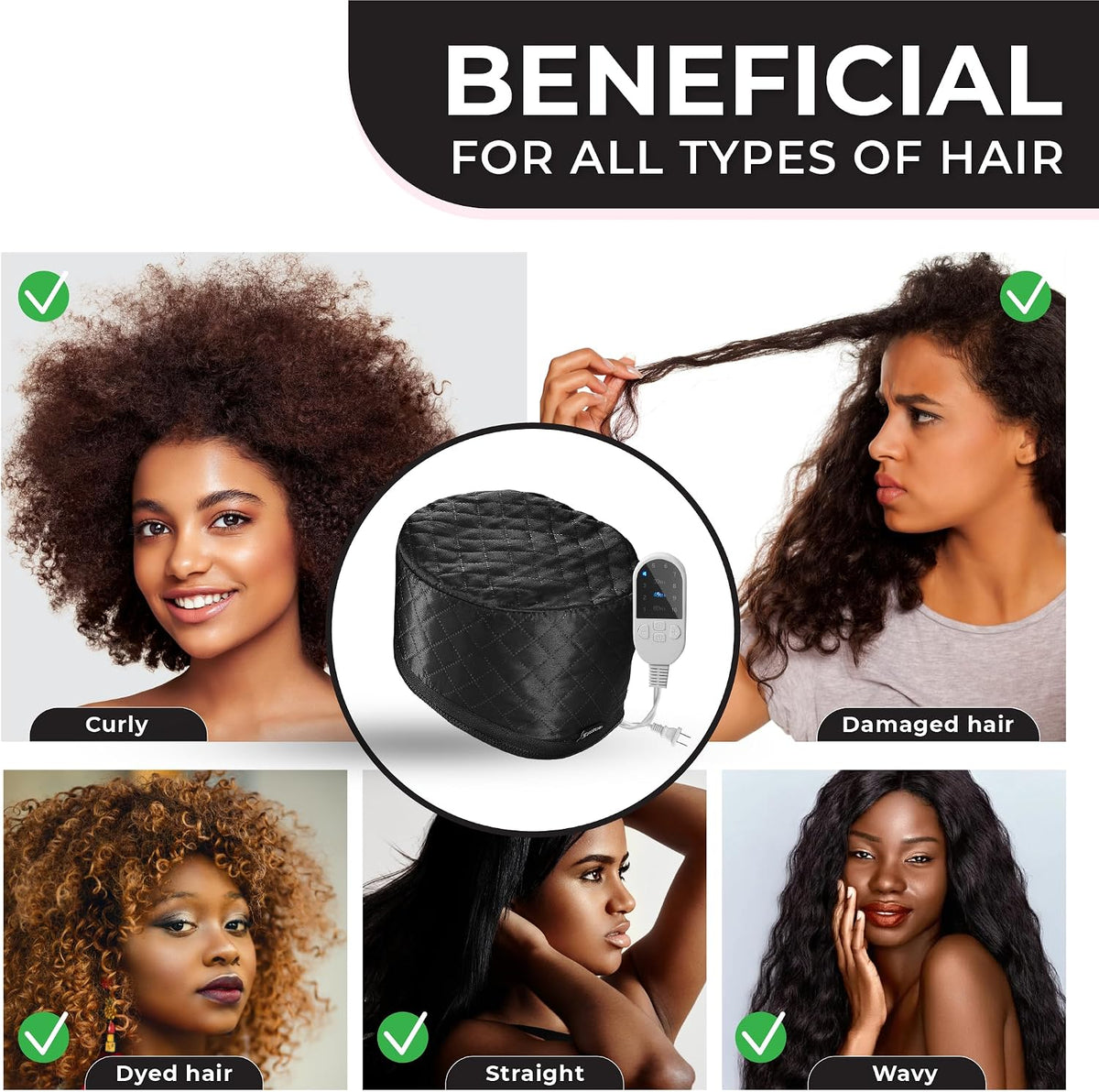 Vaporizador de cabello para cabello natural para uso doméstico con...