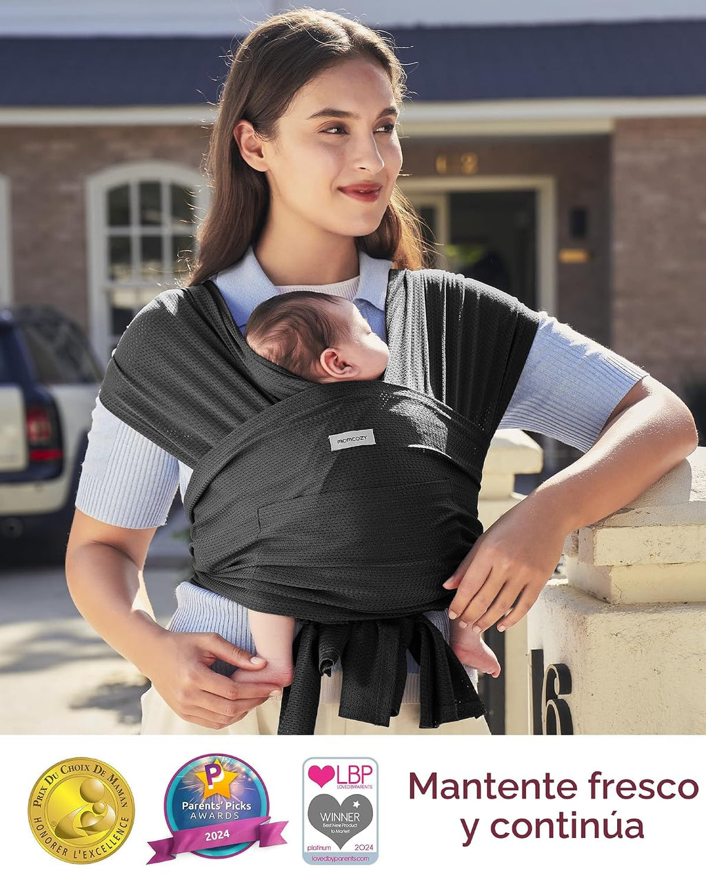 Momcozy Portabebés AirMesh - El portabebés de verano perfecto para...