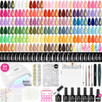 VANREESA Kit de esmalte de uñas de gel con luz UV, 53 piezas, juego...
