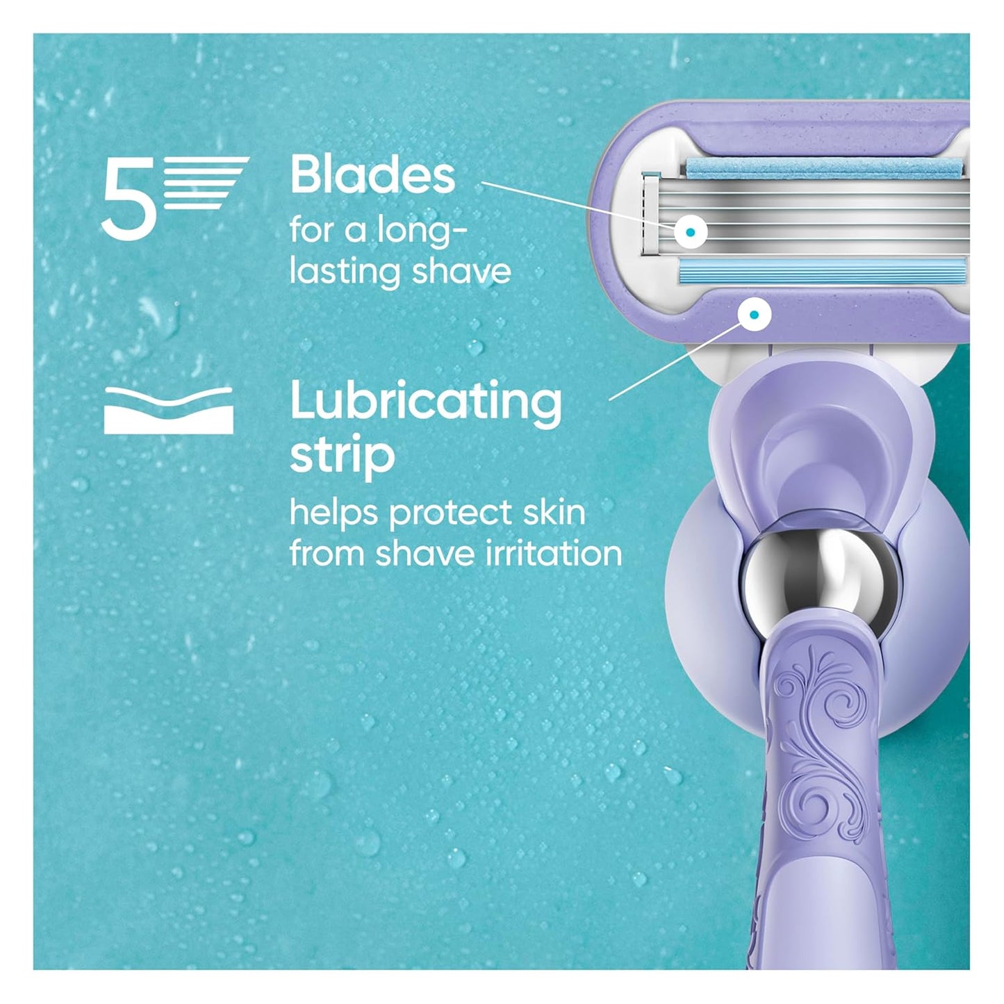Gillette Venus Deluxe Smooth Swirl - Recambios de cuchilla de afeit...