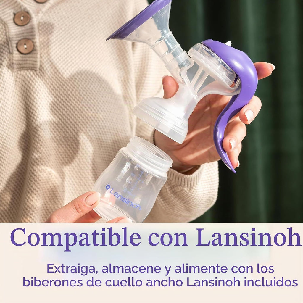 Lansinoh Extractor de leche manual, extractor de mano para lactanci...