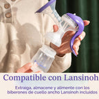 Lansinoh Extractor de leche manual, extractor de mano para lactanci...