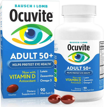 Bausch + Lomb Ocuvite Adult 50+ Suplemento de vitaminas y minerales...